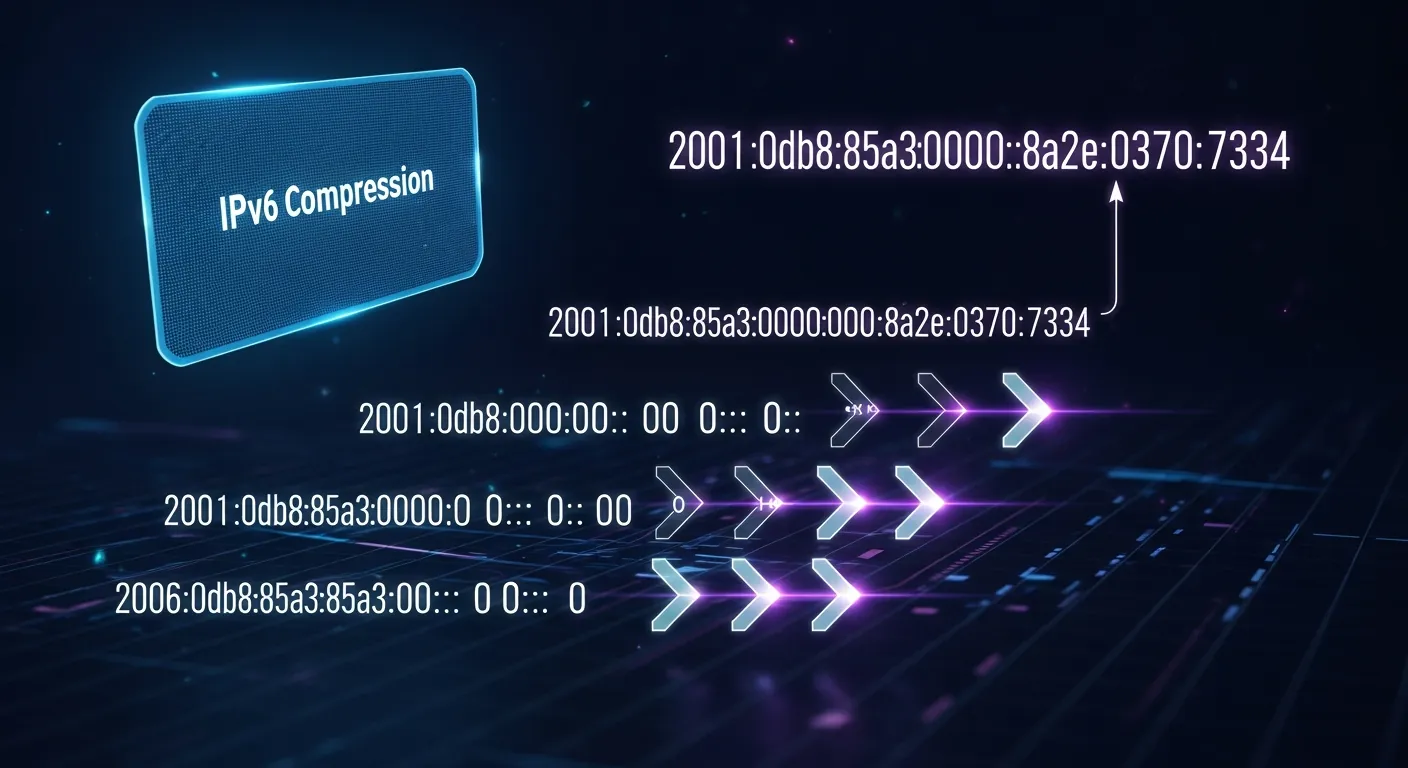 Diagrama de compressão de endereço IPv6