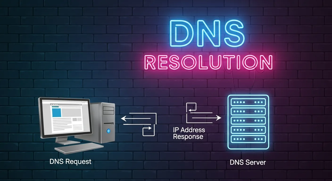 Diagrama de funcionamento do DNS e nslookup