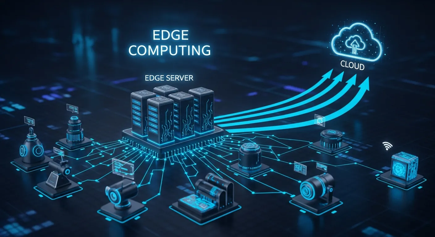 Diagrama explicativo de Edge Computing e Cloud