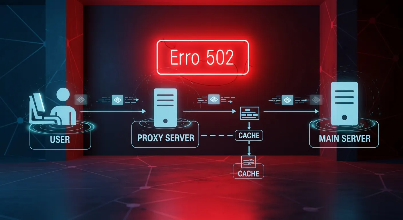 Diagrama de erro de gateway