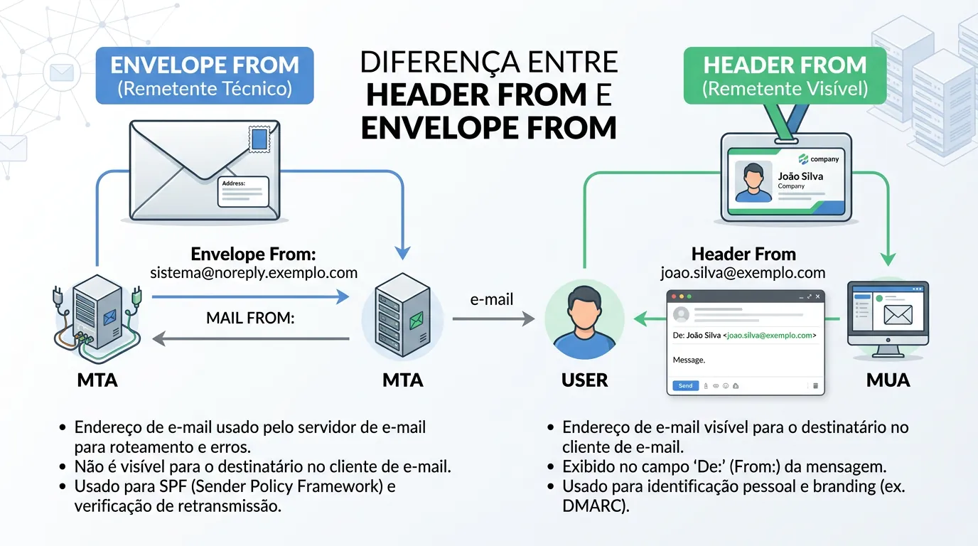 Diagrama de Return-Path e Header From