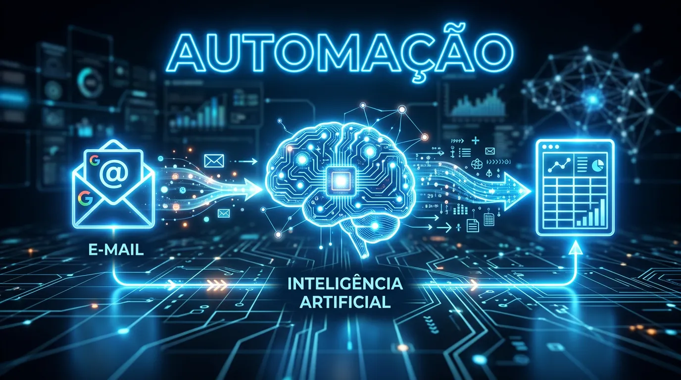 Diagrama de fluxo de automação com IA