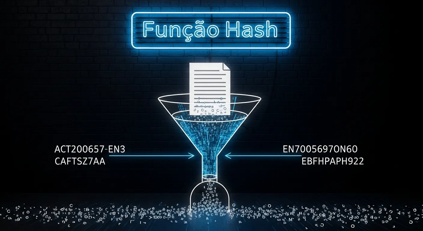 Diagrama explicando o que é função hash
