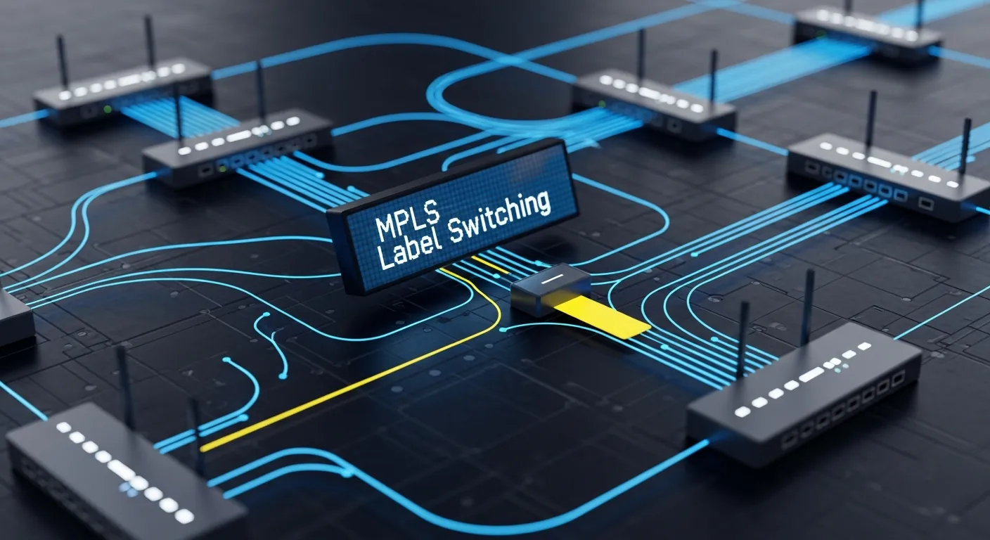 Diagrama de funcionamento do roteamento MPLS com rótulos