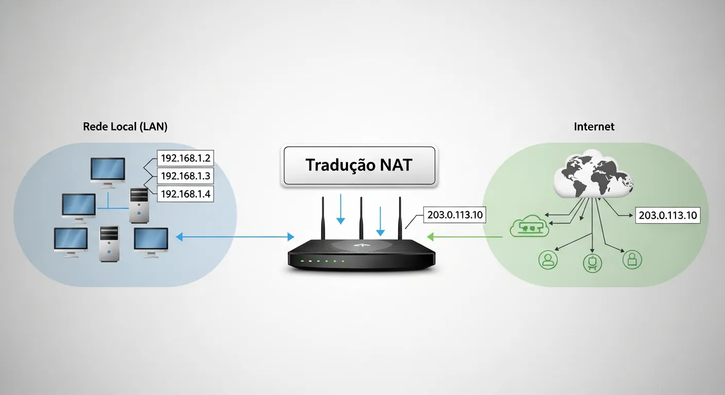 Diagrama de funcionamento do NAT
