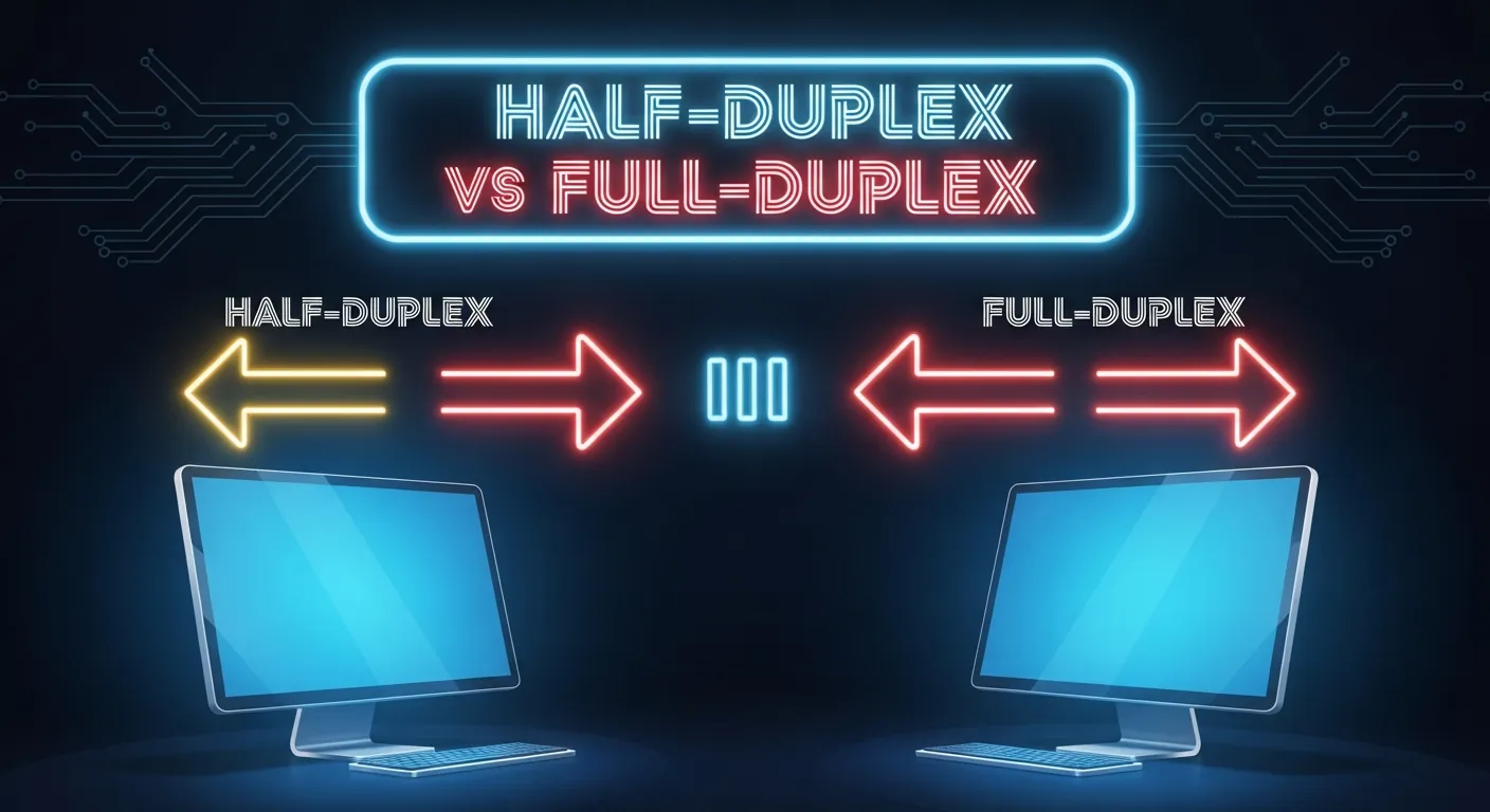 Diagrama ilustrativo de Half-Duplex e Full-Duplex