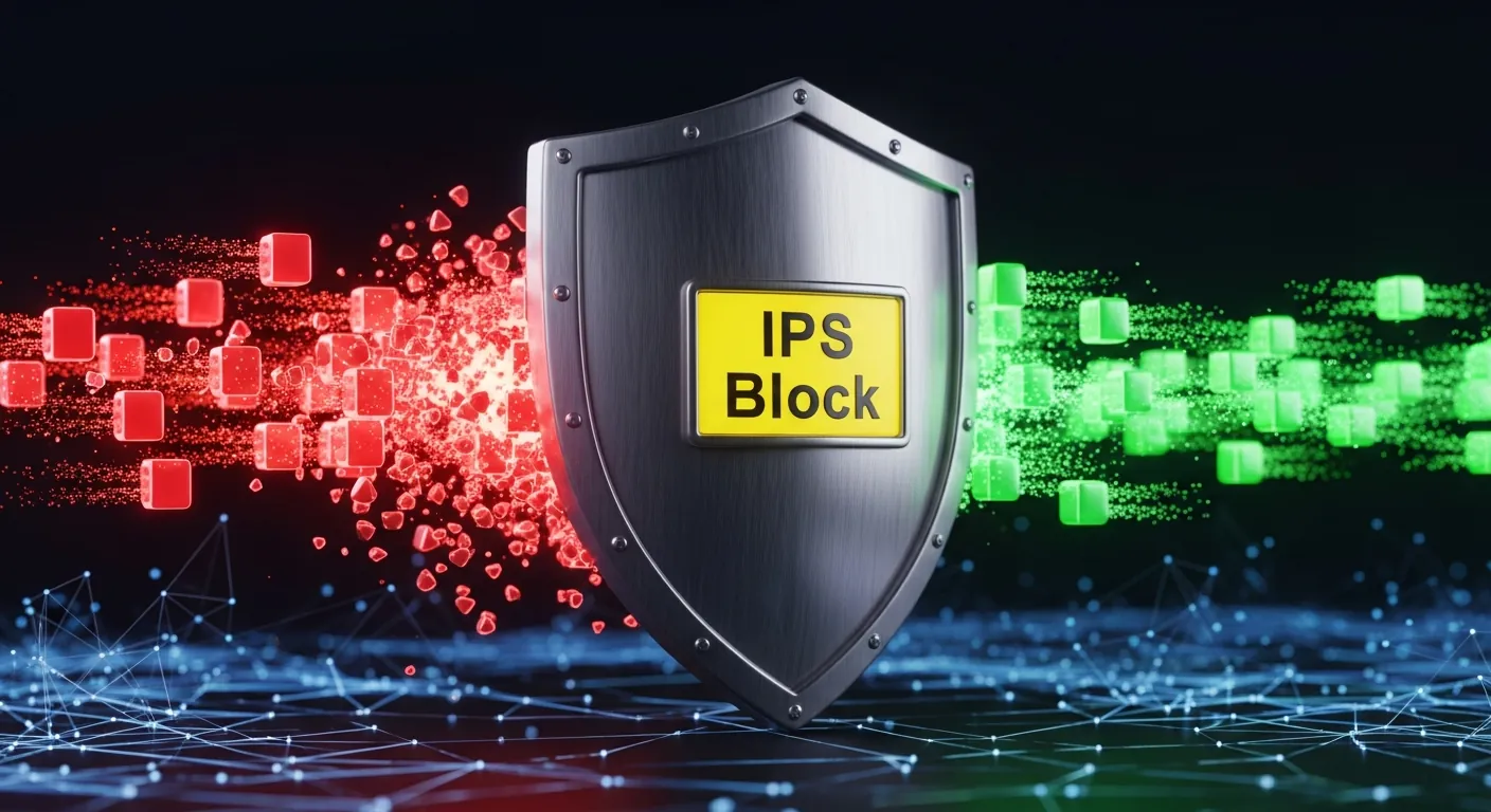 Diagrama de bloqueio de rede pelo IPS