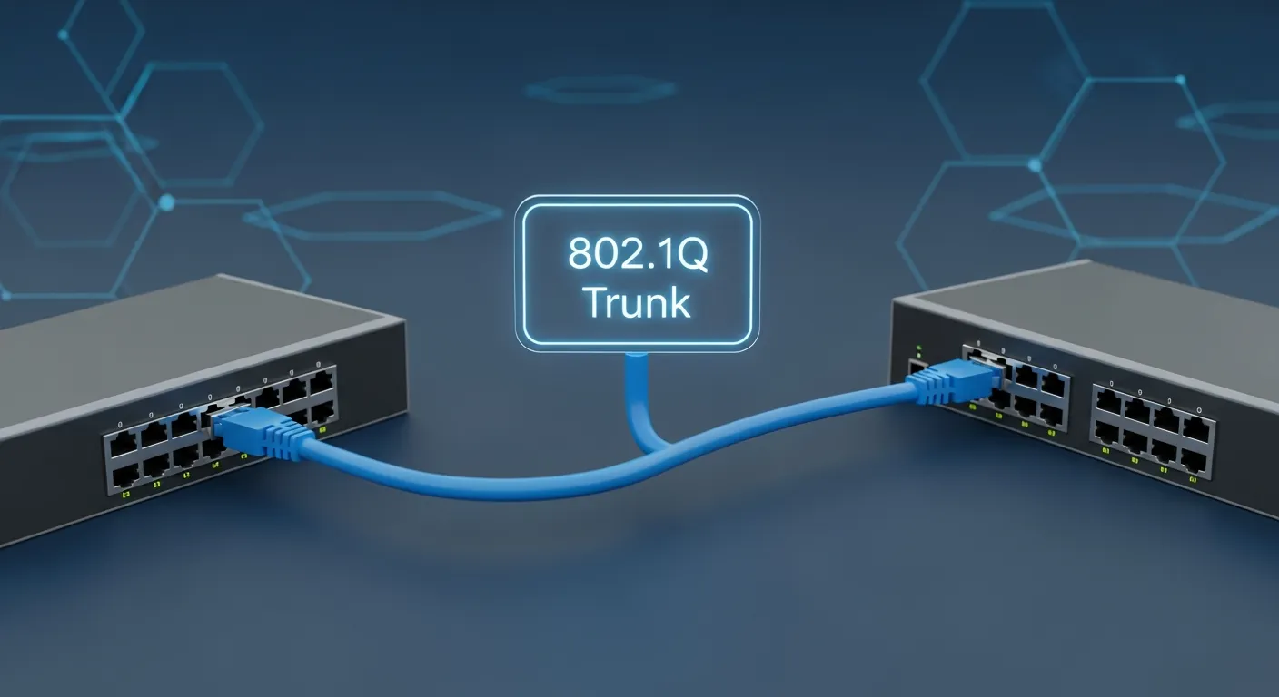 Diagrama de link de tronco 802.1Q e VLAN nativa