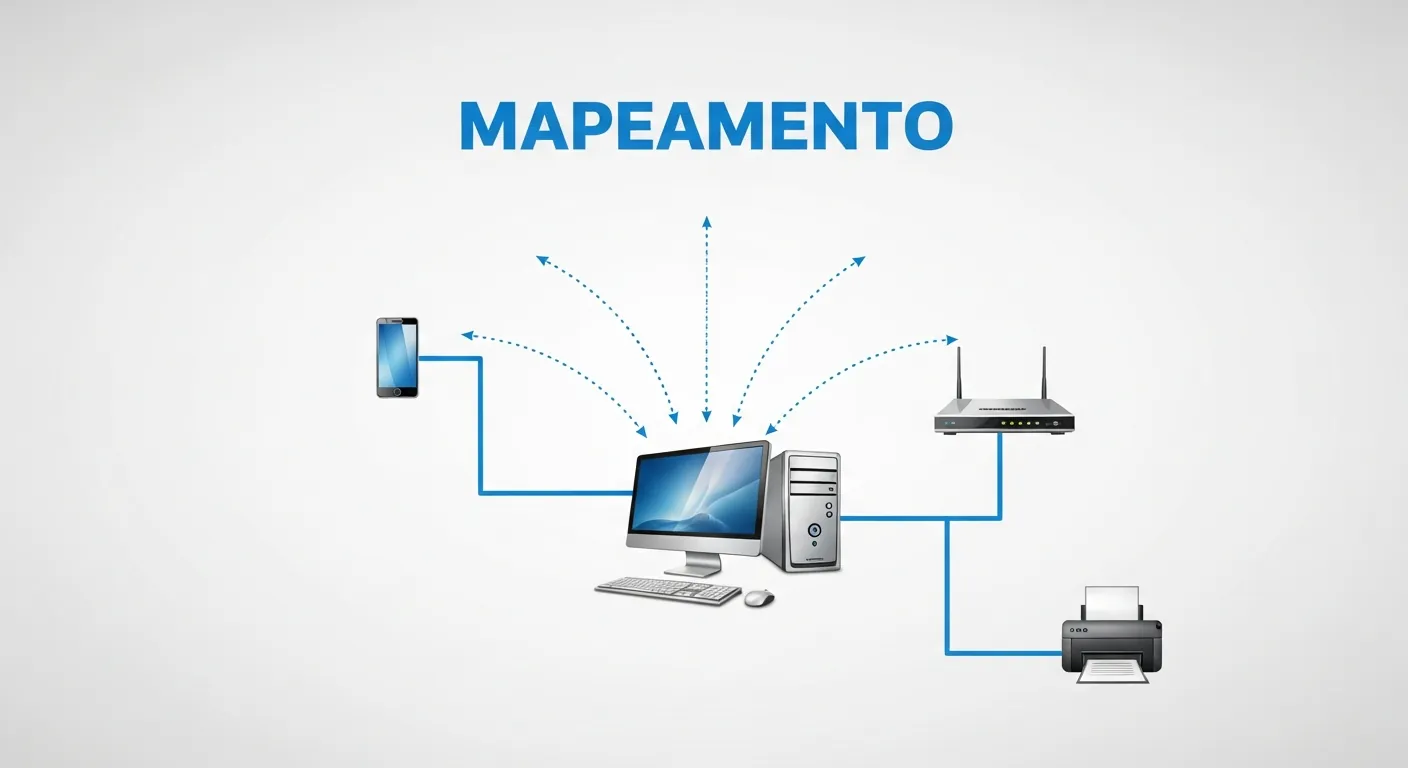 Diagrama de mapeamento de rede local
