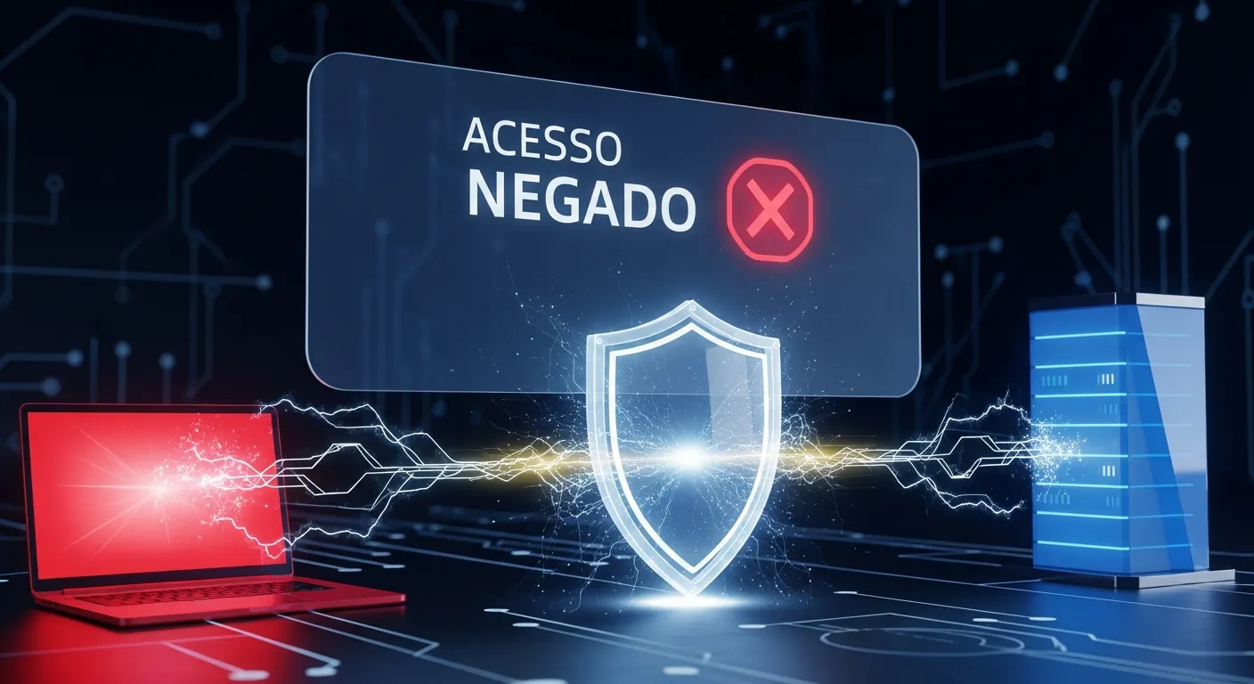 Diagrama de funcionamento do NAC bloqueando intrusos
