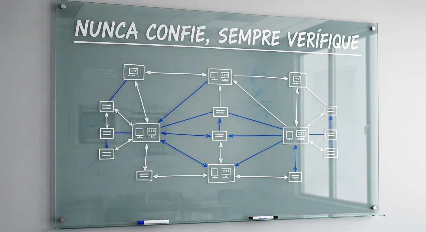 Diagrama de rede ilustrando o conceito de Zero Trust