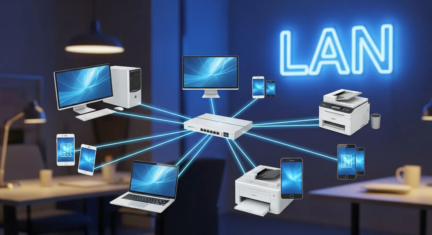 Diagrama de uma rede local LAN
