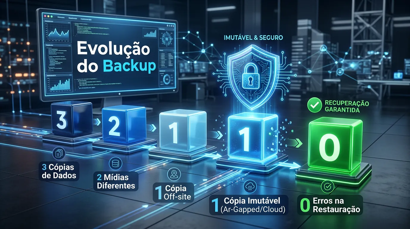Diagrama da regra de backup 3-2-1-1-0