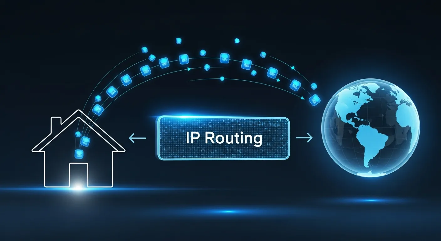 Diagrama de roteamento de IP entre redes
