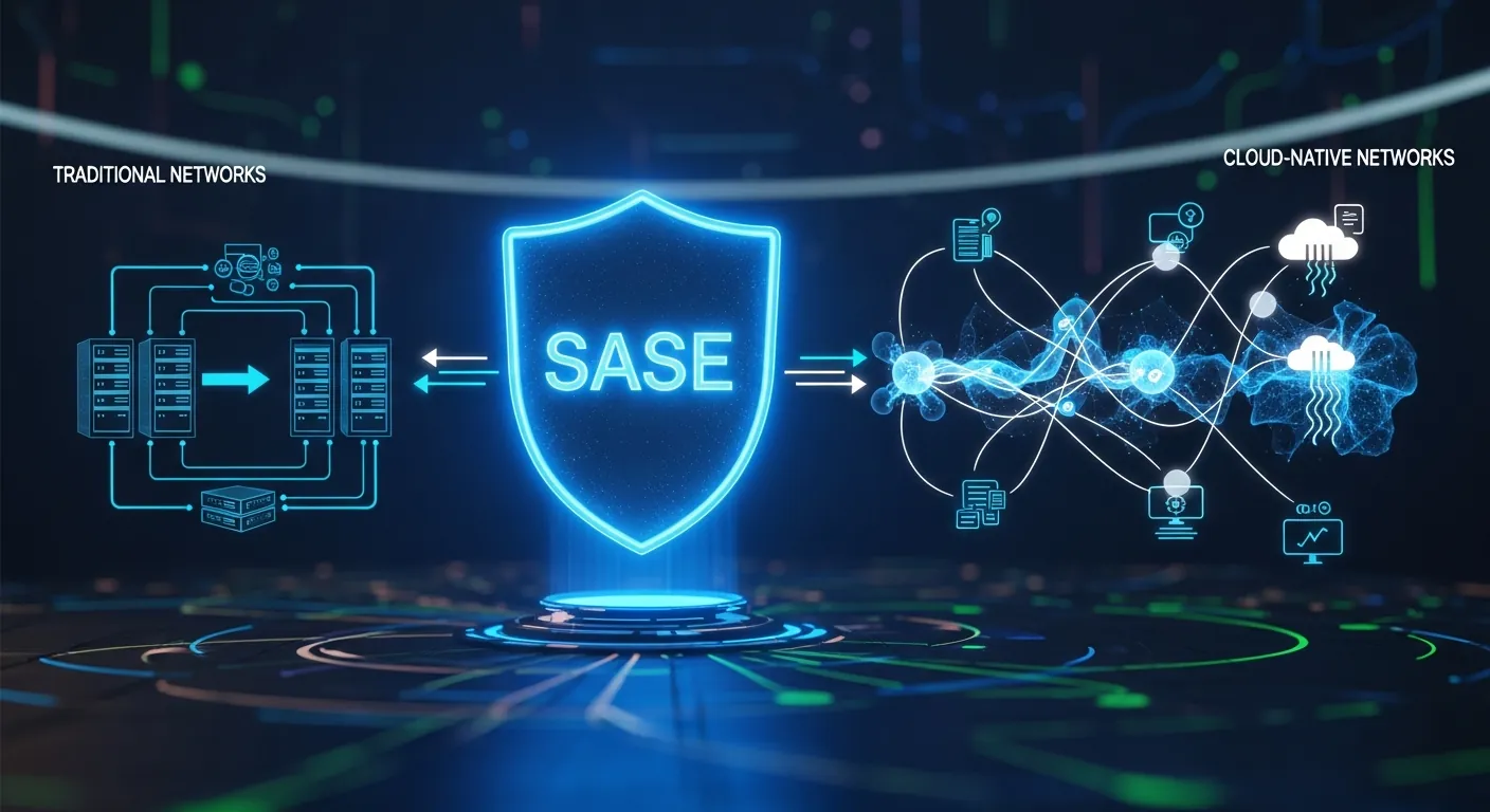 Diagrama de arquitetura SASE e SD-WAN