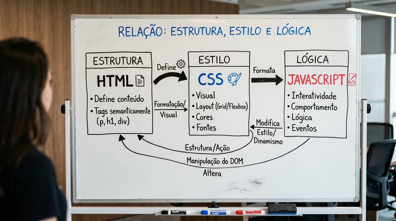Diagrama de relacao entre as tecnologias da web