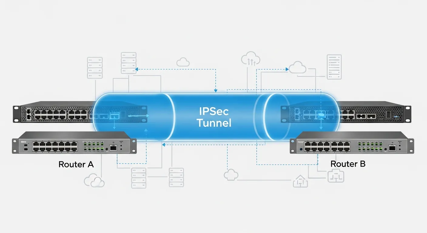 Diagrama de funcionamento do tunel IPSec