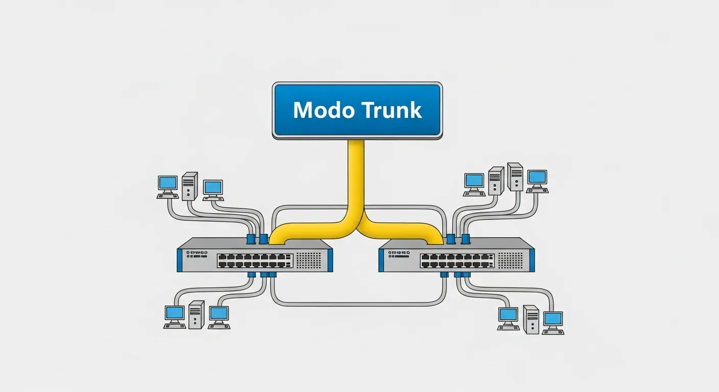Diagrama de portas de acesso e trunk