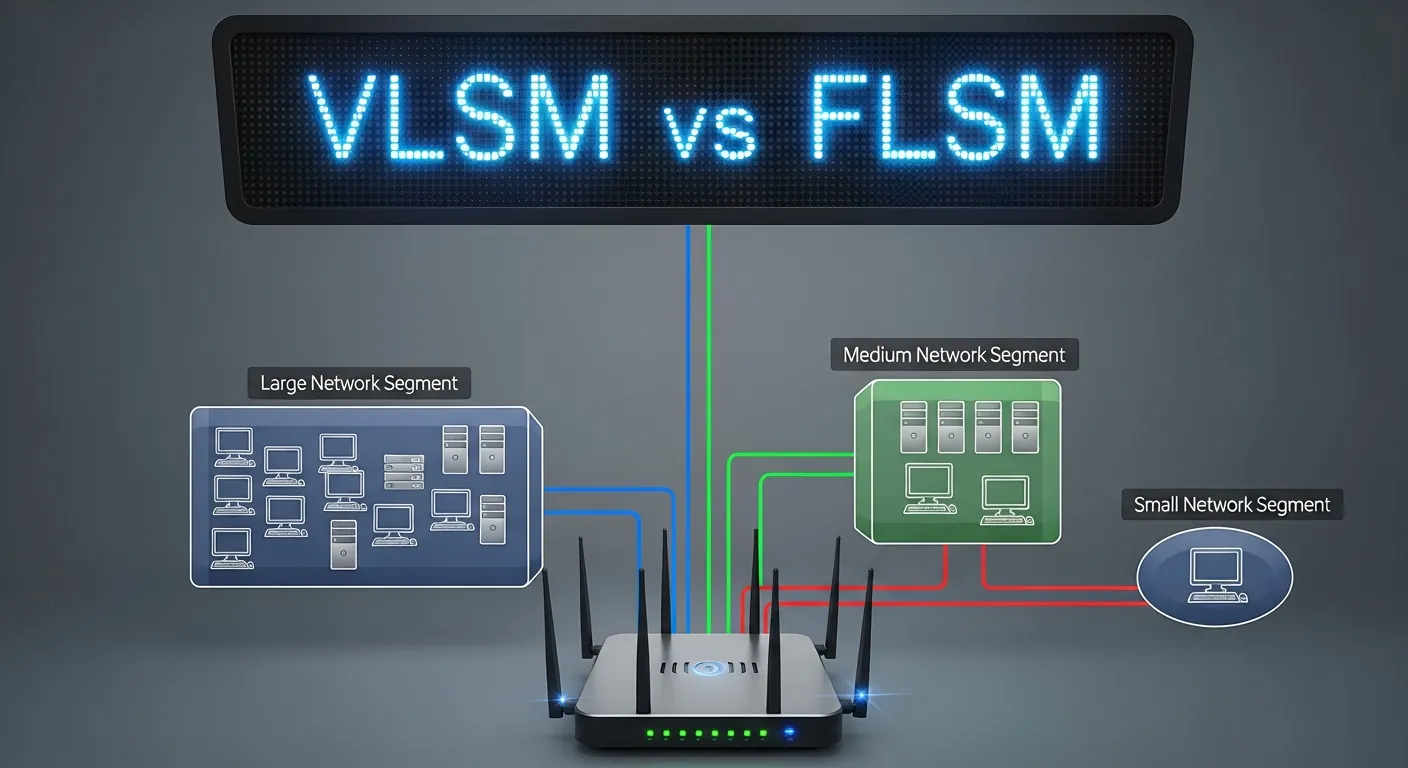 Diagrama comparativo entre VLSM e FLSM