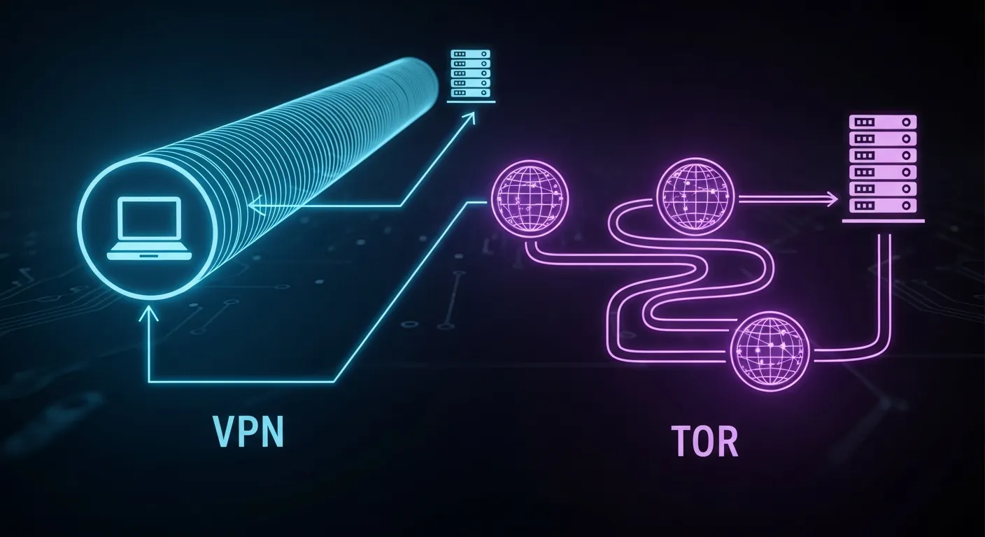 Diferença de roteamento entre VPN e Tor