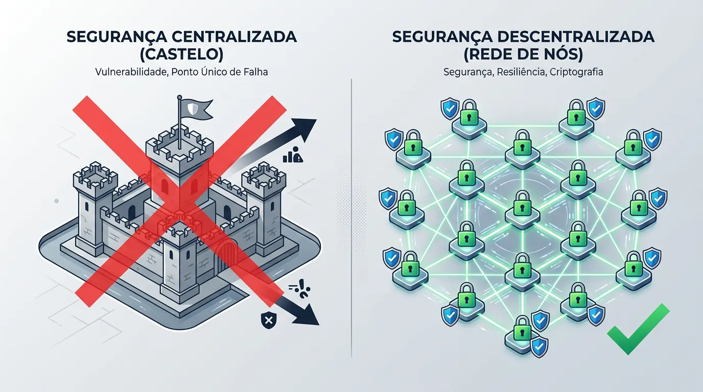 Diagrama comparativo da arquitetura Zero Trust versus Perímetro Tradicional
