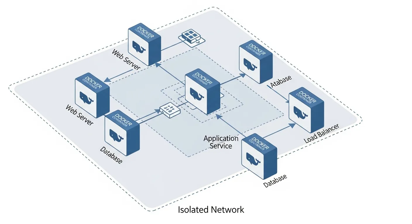 Alt Text: Arquitetura de Laboratório de Hacking Ético em Docker