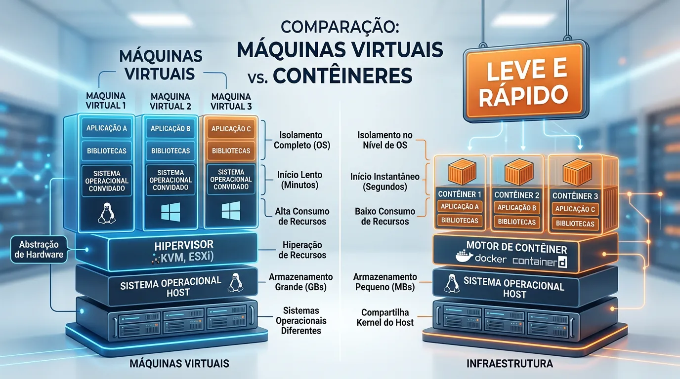 Docker vs Máquinas Virtuais