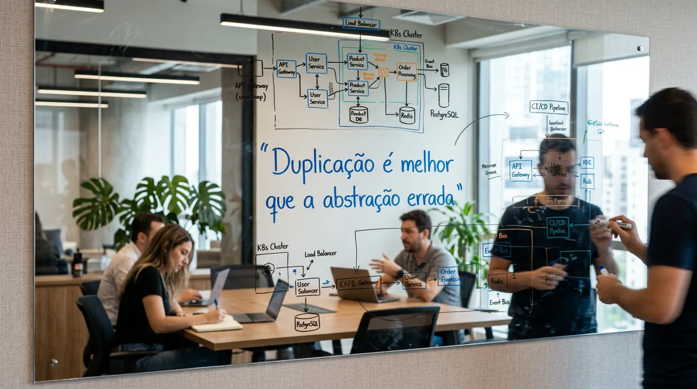 Lousa com princípios de arquitetura de software