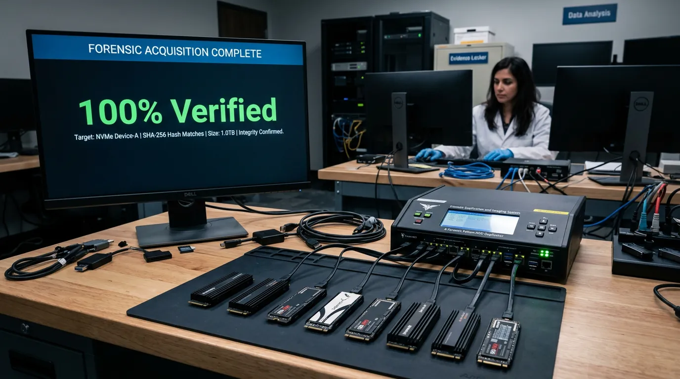 Equipamento de duplicação forense NVMe