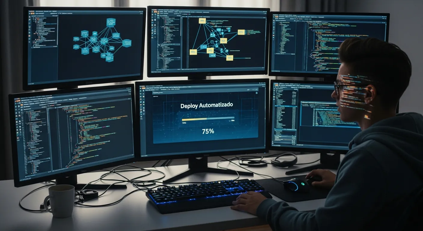 Engenheiro NetDevOps trabalhando com automacao