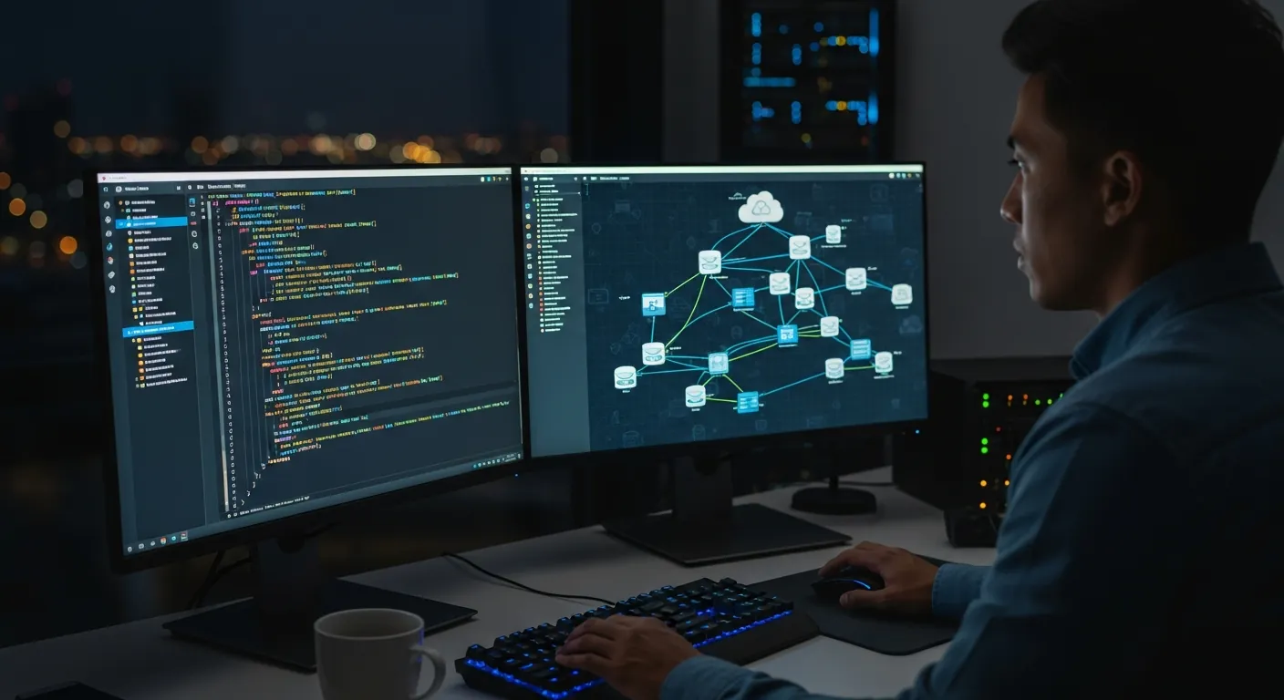 Engenheiro de redes configurando Terraform