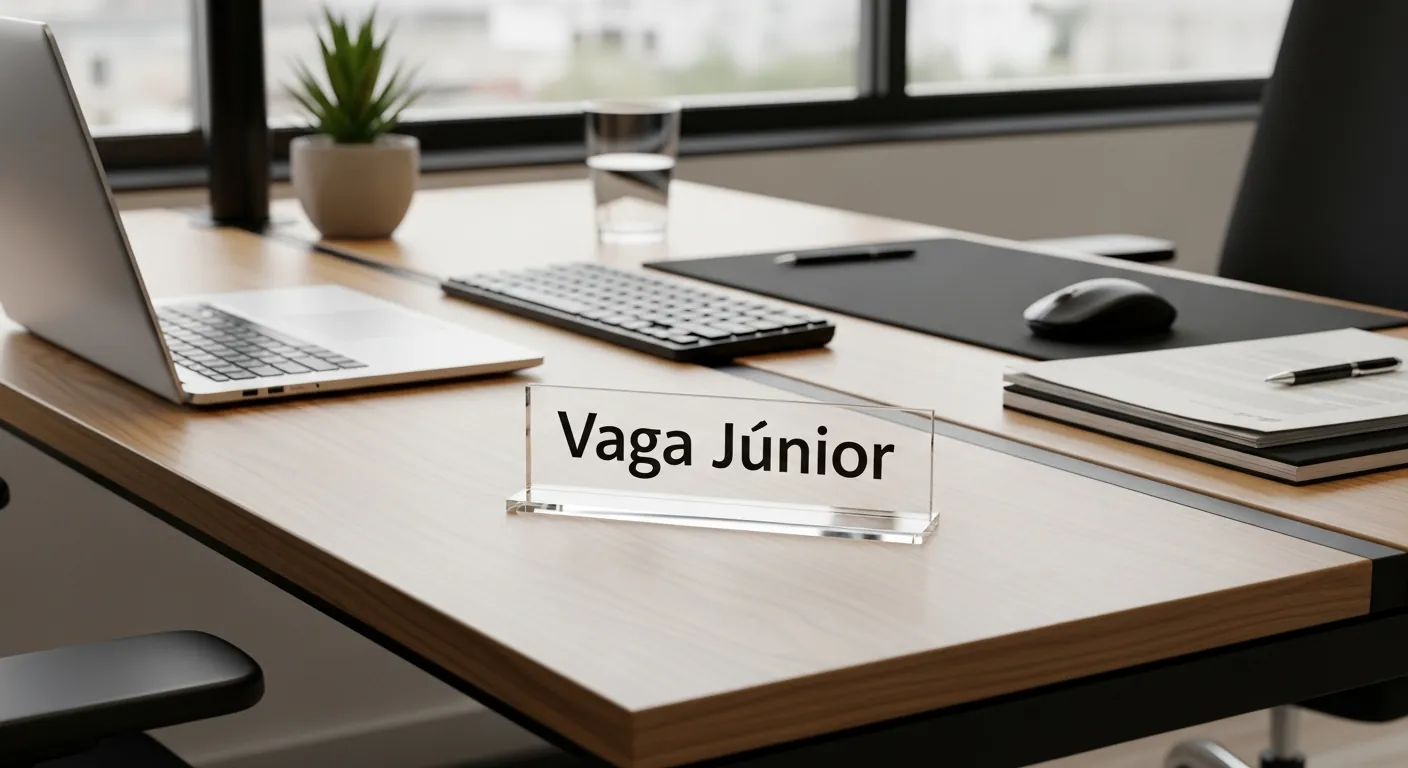 Mesa de entrevista de emprego para vaga júnior em tecnologia
