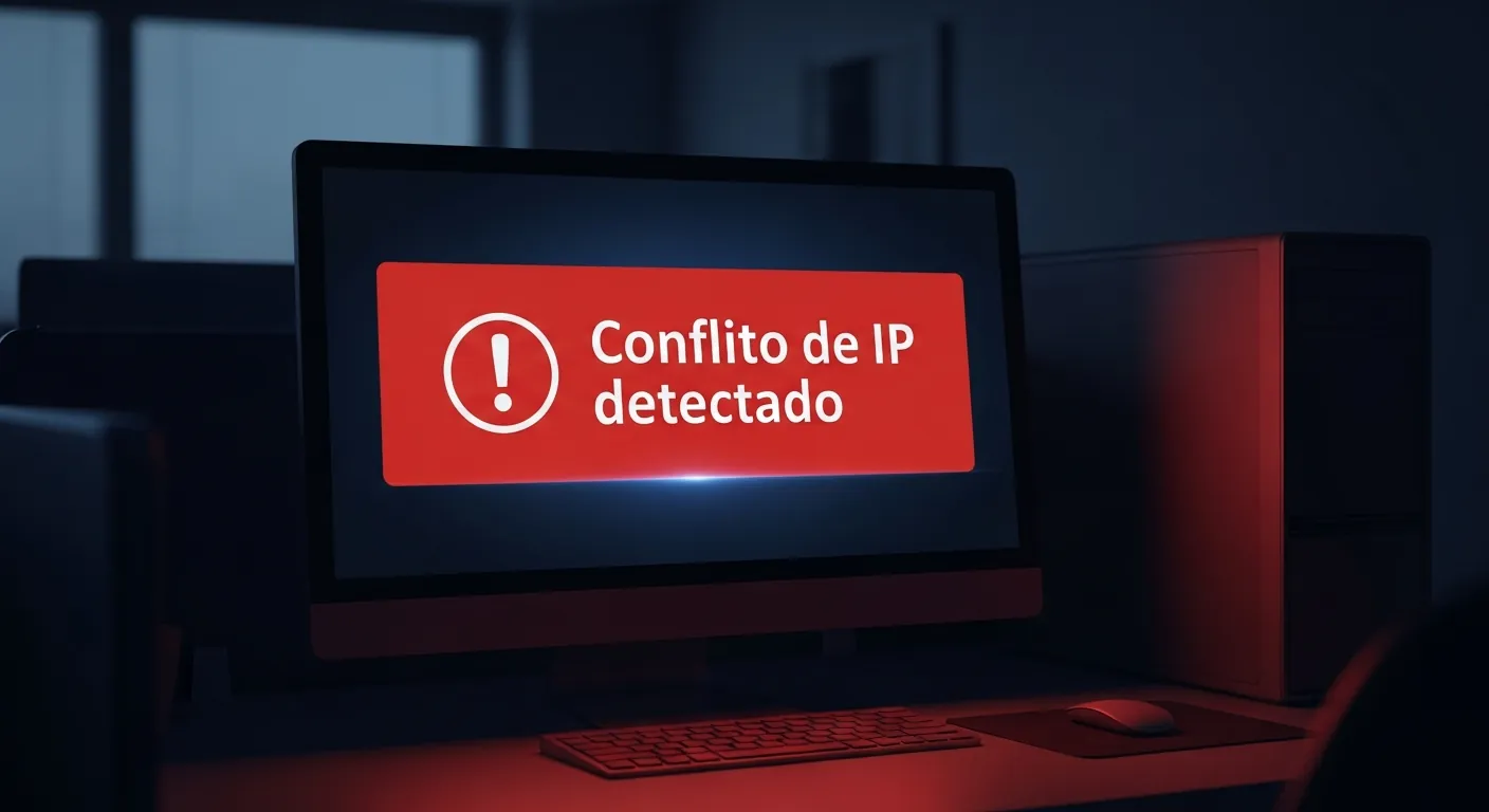 Erro de conflito de IP na tela