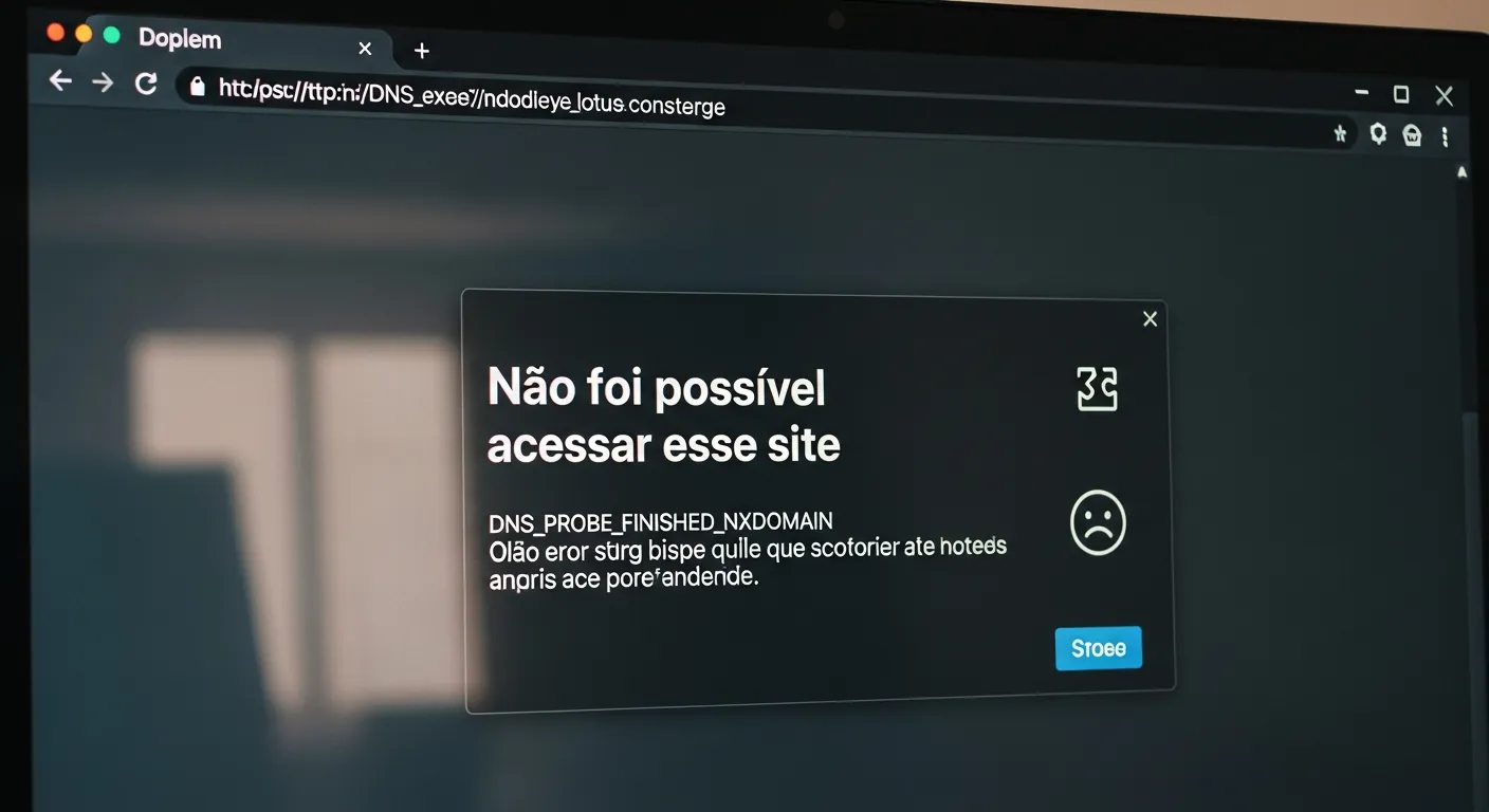 Erro de DNS no navegador