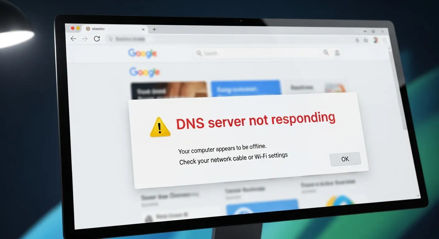Erro DNS server not responding no navegador