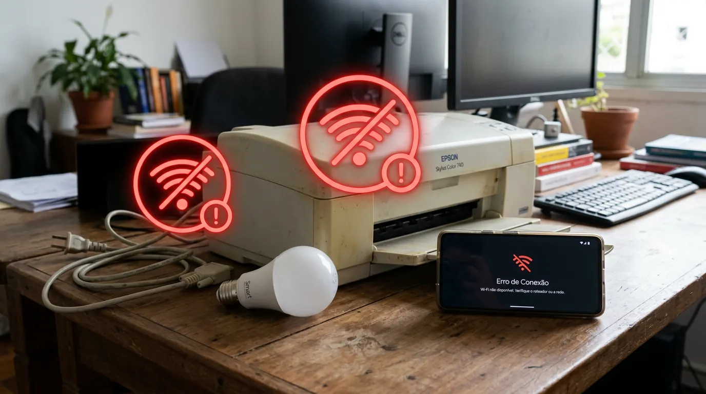 Dispositivos IoT e impressora falhando ao conectar no Wi-Fi