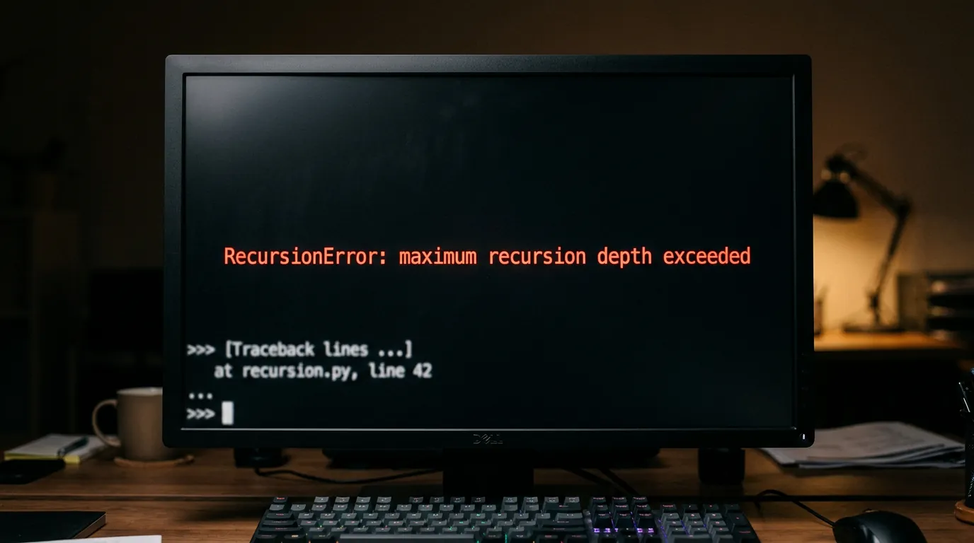 Erro de limite de recursão no Python