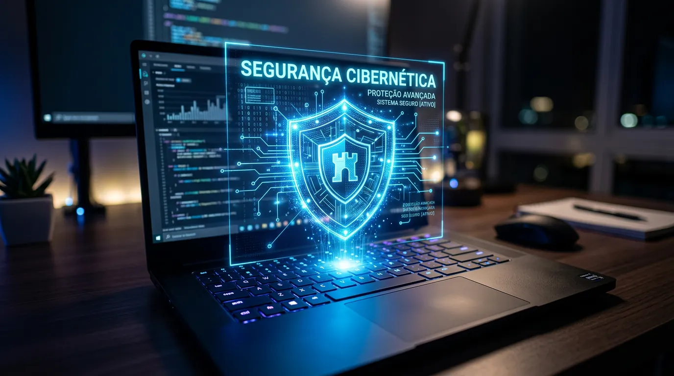 Escudo digital de segurança cibernética