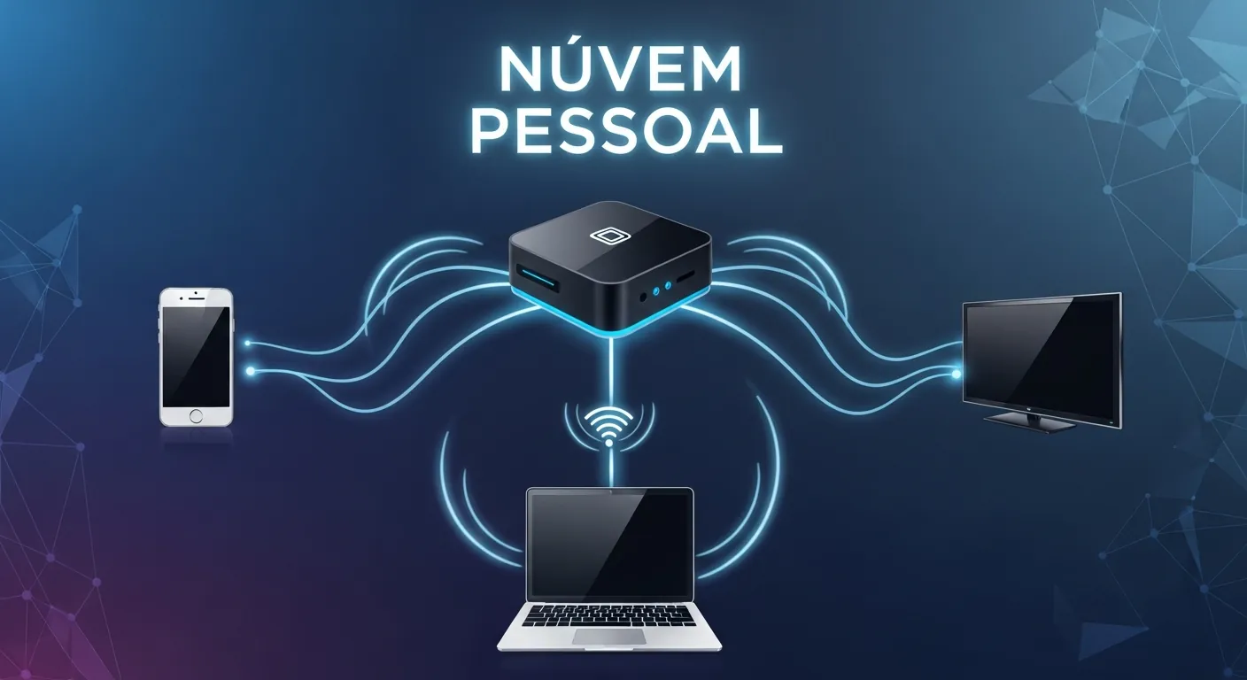Esquema de conexao de um NAS na rede domestica