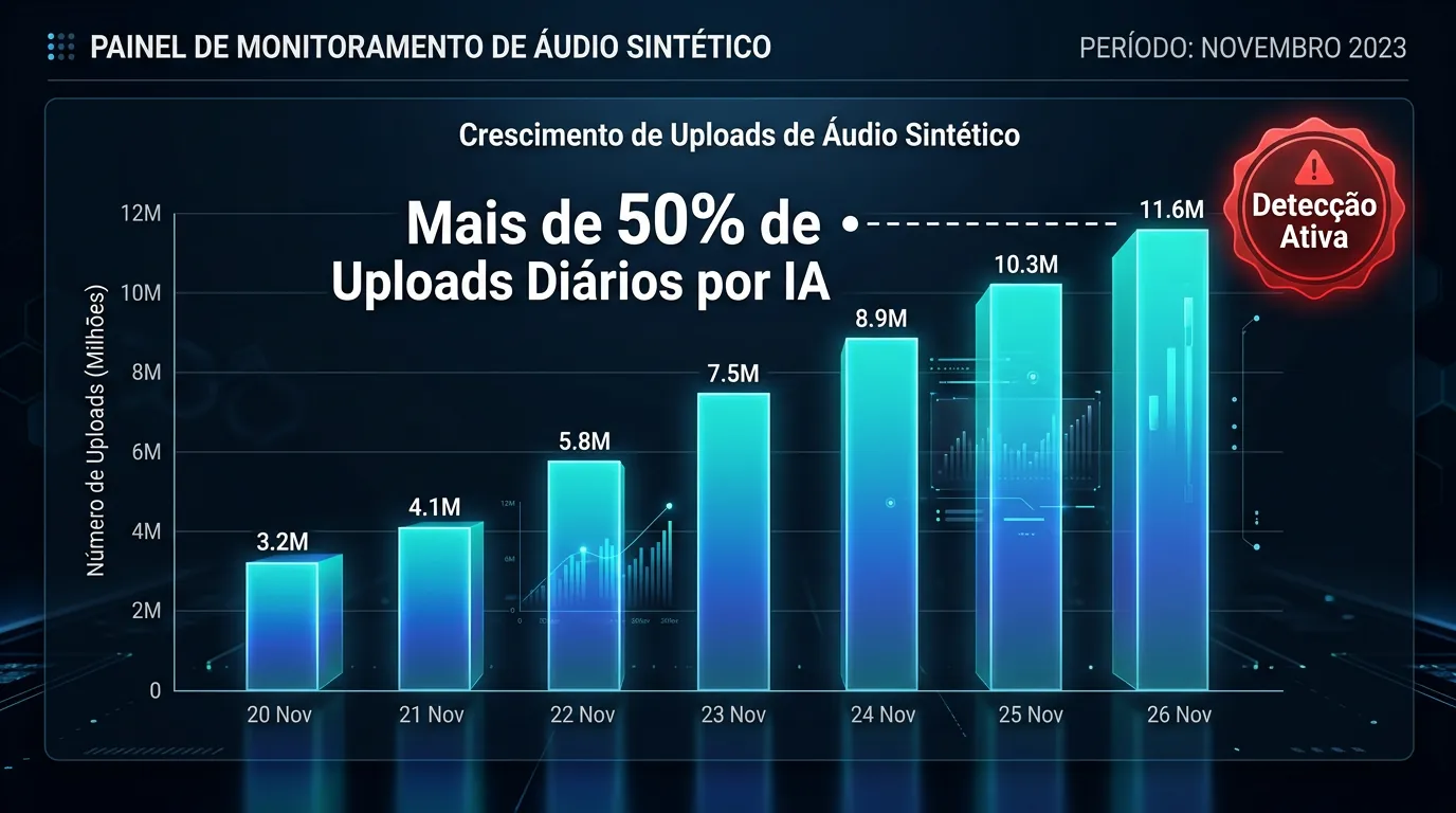 Estatísticas de músicas geradas por IA nos serviços de streaming