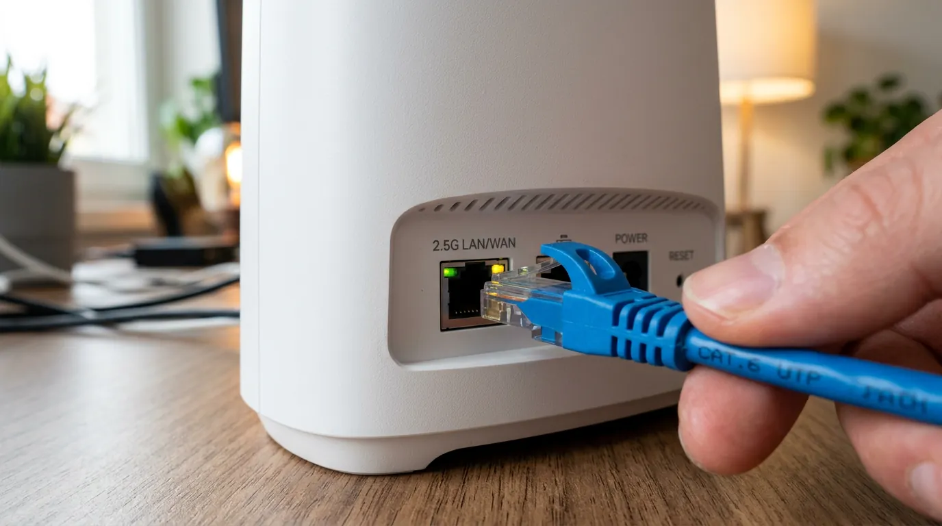 Conexão Ethernet Backhaul no nó Mesh