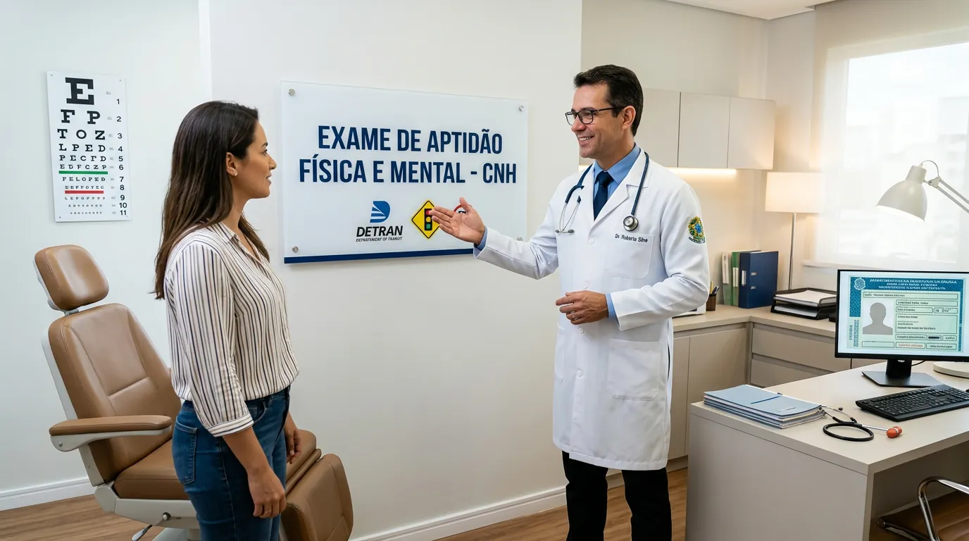 Exame médico presencial obrigatório na renovação automática da CNH pela Lei 15.428/2026