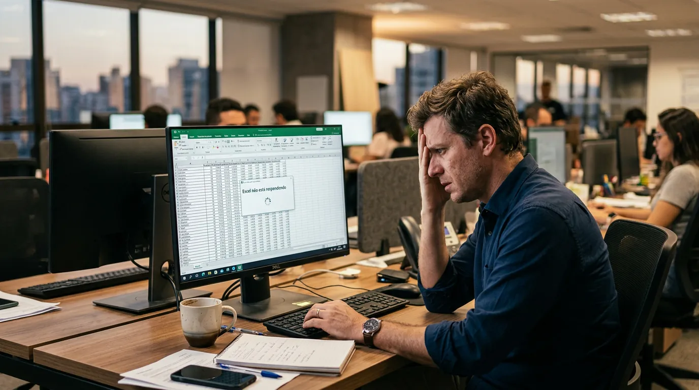 Profissional com planilha do Excel travada por excesso de dados
