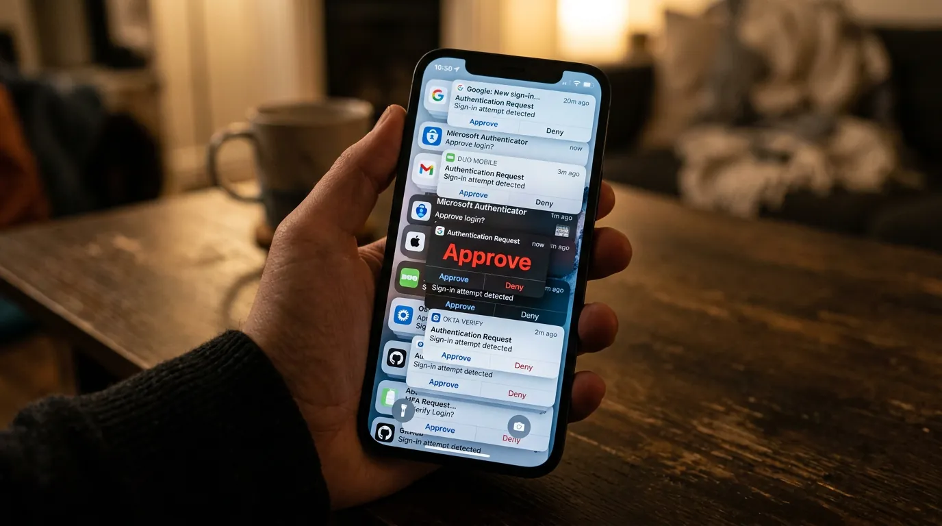 Ataque de prompt bombing no celular