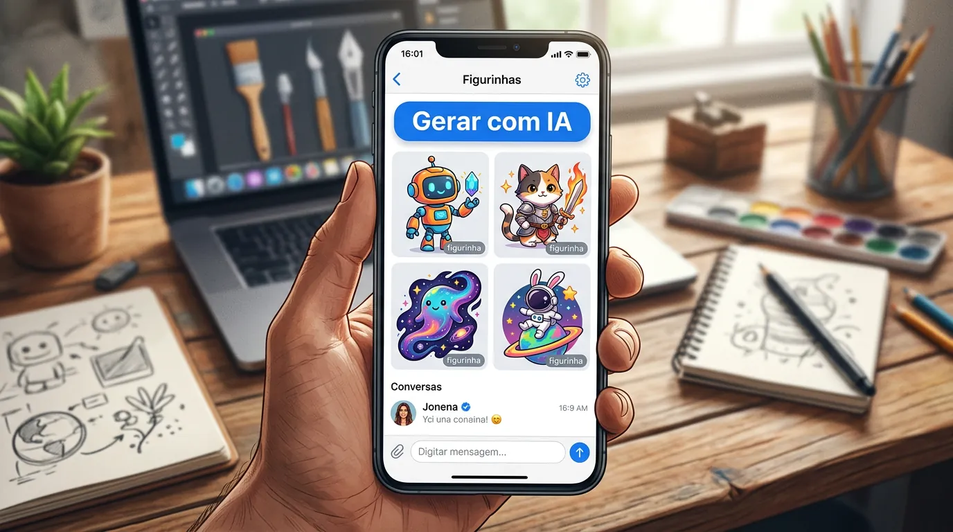 Como criar figurinhas com IA no WhatsApp usando a Meta AI