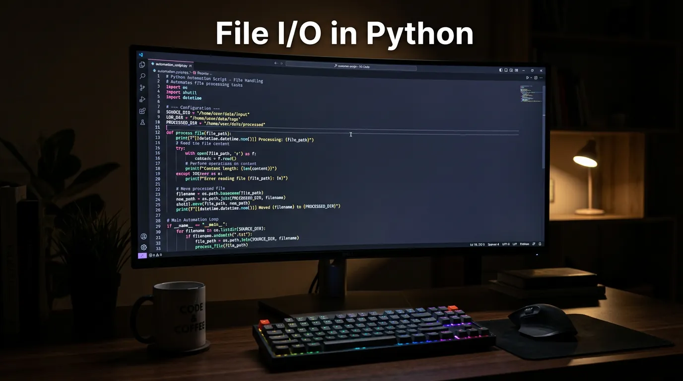 Tela de computador com código Python