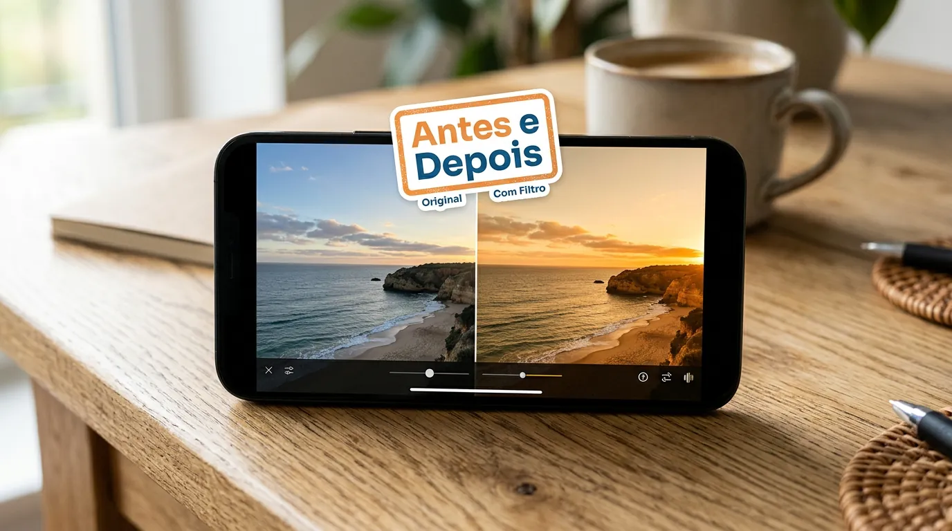 Aplicação de filtros de cor em fotos da galeria nos Stories do Instagram