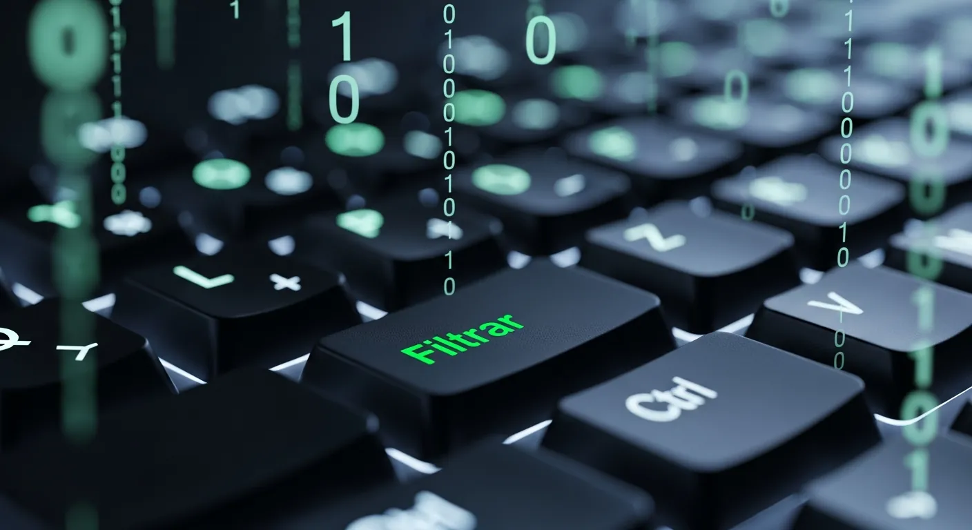 Teclado digitando filtros no Wireshark