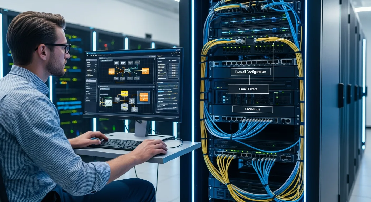 Proteção de infraestrutura de e-mail empresarial