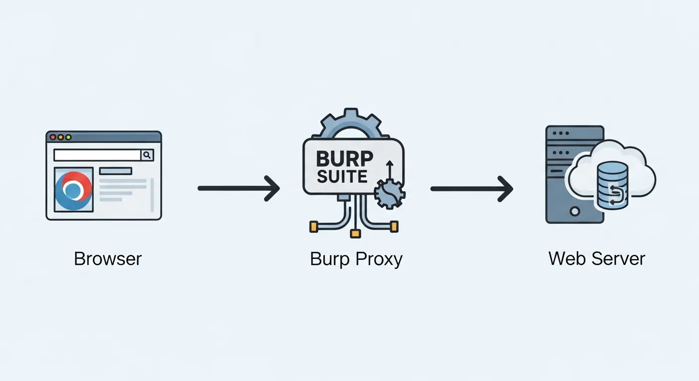 Alt Text: Como funciona o proxy do Burp Suite